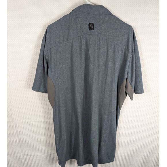 Wrangler ATG LT Polo Shirt Mens Large Tall Blue Performance Stretch Outdoor - Picture 4 of 4